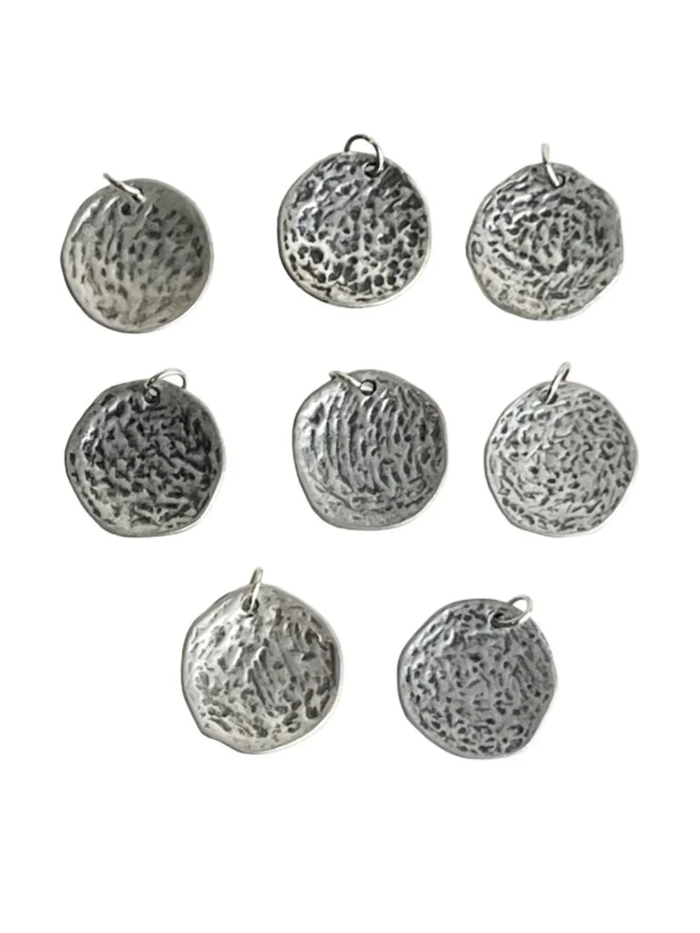 8 Vintage Wax Seal Initial Charms – Antique Silver Monogram Letter Pendants
